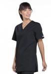 Cherokee Originals Unisex V-Neck Scrubs Shirt, Black, X-Large
