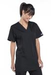 Cherokee Originals Unisex V-Neck Scrubs Shirt, Black, X-Large