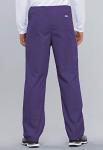 Cherokee Scrub Set for Men and Women from, Traditional Fit V-Neck Top 4777 with Natural Rise Drawstring Cargo Pant 4100, Grape- 4XL Top / 3XL Pant