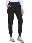 COZYFIT Womens Scrub Pants - Soft Stretch Yoga Style with 5 Pockets, Slim Fit Jogger Scrubs Pants for Women Black