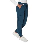 Hanes Women's Scrubs Cargo Joggers, Healthcare Scrub Joggers for Women, Moisture Wicking Caribbean Blue