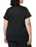 Amazon Essentials Women's Classic Fit V-Neck Short Sleeve Scrub Top (Available in Plus Size), Black, 3X
