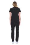 Natural Uniforms Womens 11 Pocket Cool Stretch Cargo Scrub Set (Black, Medium)
