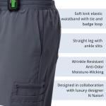 Care+Wear 7-Pocket Straight Leg Pants for Men – Moisture Wicking, Ultra-Soft, Wrinkle-Resistant Medical Scrub Pants (Large, Pewter)