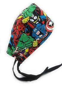 Marvel Comic Book Super Hero Surgical Scrub Cap Medical Hat Hospital Cover