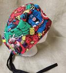 Marvel Comic Book Super Hero Surgical Scrub Cap Medical Hat Hospital Cover