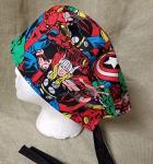 Marvel Comic Book Super Hero Surgical Scrub Cap Medical Hat Hospital Cover