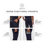 FIGS Axim Cargo Scrub Pants for Men – Navy Blue, M