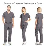 Dagacci Medical Uniform Women and Men Unisex Medical Scrubs Pants X-Large Pewter Grey