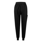 Women Scrubs Sets Stretch Tops with Pockets & Cargo Pants Jogger Nurse Work Uniform Quick Drying Black S