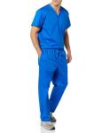 Amazon Essentials Men's Elastic Drawstring Waist Scrub Pant, Blue, Large