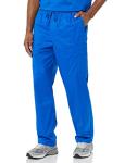 Amazon Essentials Men's Elastic Drawstring Waist Scrub Pant, Blue, Large