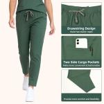 RAYGARD Women Medical Scrub Set – Premium Medical Uniform with 4-Way Stretch V-Neck Top & Cargo Pants for Nursing & Clinic Work in Turquoise, Size Large