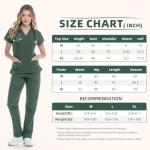 RAYGARD Women Medical Scrub Set – Premium Medical Uniform with 4-Way Stretch V-Neck Top & Cargo Pants for Nursing & Clinic Work in Turquoise, Size Large
