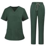 RAYGARD Women Medical Scrub Set – Premium Medical Uniform with 4-Way Stretch V-Neck Top & Cargo Pants for Nursing & Clinic Work in Turquoise, Size Large