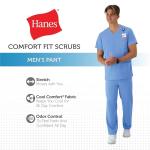 Hanes Men's Scrubs Healthcare Pants, Scrub Pants for Men, Moisture-Wicking & Odor Control, 5 Pockets