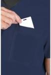 Med Couture Men's Scrub Top Cadence 2-Way Stretch Technology with Ultra Soft Fabric & One Chest Pocket - MC7478, XL, Navy