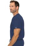 Med Couture Men's Scrub Top Cadence 2-Way Stretch Technology with Ultra Soft Fabric & One Chest Pocket - MC7478, XL, Navy