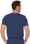 Med Couture Men's Scrub Top Cadence 2-Way Stretch Technology with Ultra Soft Fabric & One Chest Pocket - MC7478, XL, Navy