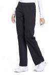 CHEROKEE Workwear Professionals Women Scrubs Pant Mid Rise Straight Leg Pull-on Cargo WW170P, S Petite, Black