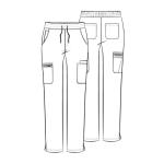 Kitmaz Scrub Pants for Women, Mid Rise Stretch Anti-Wrinkle Skinny Straight Leg Cargo Pants with Yoga Waistband & 10 Pockets(Black,Large)