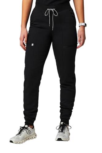 Fabletics Women's Active Scrub Jogger - MotionTech, 4-Way Stretch, Pocket-Packed, Lightweight, Semi-Slim Fit, M/Regular 28 in | 28, Black
