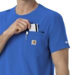 Carhartt Force Cross-Flex Scrubs for Men, Crew Neck Scrub Top - Royal, M