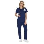Hanes, Comfort Fit Healthcare Pants for Women, Moisture-Wicking Medical Scrubs, Athletic Navy