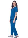 Dagacci Medical Uniform Womens Medical Scrub Set Shirt Top and Pant, Caribbean_, Medium,