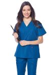 Dagacci Medical Uniform Womens Medical Scrub Set Shirt Top and Pant, Caribbean_, Medium,