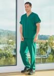 Dagacci Medical Uniform Unisex 4-Way Stretch Scrubs Set Medical Scrubs Top and Pants Hunter Green M
