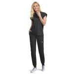Eipnare Scrubs Set for Women Medical Uniform Nurse Suit, Anti-Wrinkle Scrub Top Jogger Pant&11 Pockets,4 Way Stretch Workwear