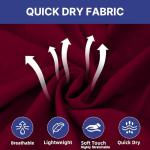 ROMASA Scrubs Set for Women,Soft and Stretchy Nurse Uniform V-Neck Top and Jogger Pants with Multi Pocket Nurse Workwear (Burgundy, Medium)