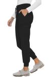 Med Couture Women's Cargo Scrub Jogger Pants, 6 Pockets, Ultra Soft, Stretch, Easy Care Soft Medical Uniform Bottoms - MC7705, S, Black