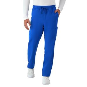 Hanes Men's Scrubs Healthcare Pants, Scrub Pants for Men, Moisture-Wicking & Odor Control, 5 Pockets Royal Blue