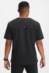 Fabletics Men's Helix 1-Pocket Scrub Top - MotionTech, Wrinkle-Resist, Chest Pocket, Anti-Shrink, Semi-Slim Fit, M, Black