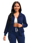 Scrubspro Scrub Jackets long Sleeve Medical Scrub Jackets for Women Zip Front