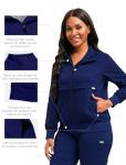 Scrubspro Scrub Jackets long Sleeve Medical Scrub Jackets for Women Zip Front