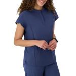 Hanes Women's Scrubs Healthcare Top with Mandarin Collar, Moisture-Wicking Stretch Scrub Shirt