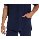 COZYFIT Scrub Top for Men - Stretch V-Neck Scrubs with 3 Pockets, Anti-Wrinkle - Navy Blue, XS