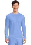 Cherokee Men's Long Sleeve Underscrub Tee Modern T-Shirt with Crew Neck - CK807, M, Ciel Blue