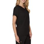 Hanes, Comfort Fit 1-Pocket Healthcare Top for Women, Moisture-Wicking Medical Scrubs, New Ebony