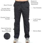 Dagacci Scrubs for Men Set - V-Neck Scrub Top and Cargo Pants - 8 Pockets Men Scrubs Set (Medium, Black)
