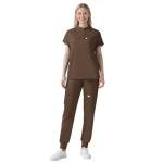 Eipnare Scrubs for Women Set - Cool Stretch Scrub Top & Jogger Pants with 11 Pockets Breathable Nursing Uniform Scrub Suit