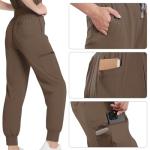 Eipnare Scrubs for Women Set - Cool Stretch Scrub Top & Jogger Pants with 11 Pockets Breathable Nursing Uniform Scrub Suit