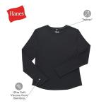 Hanes Women's Comfort Fit Scrubs Underscrub, Supersoft Viscose from Bamboo Long Sleeve Shirt