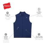 Hanes Women's Comfort Fit Scrubs Healthcare Vest, Moisture-Wicking Stretch Scrubs Vest for Women