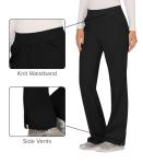 Cherokee Women Scrub Pant with Straight Leg Pull-on Pant Medical Bottom with 4 Pocket & 2-Way Stretch Fabric - WW110, M, Black