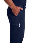 Dickies Scrub Pant for Men Natural Rise Drawstring Bottoms with 6 Pockets and Back Elastic Waistband - DK015, M, Navy