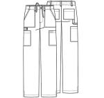 Dickies Scrub Pant for Men Natural Rise Drawstring Bottoms with 6 Pockets and Back Elastic Waistband - DK015, M, Navy